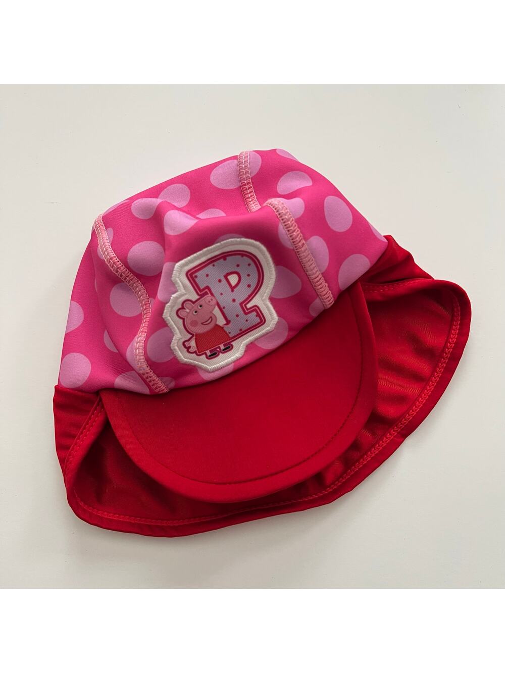 Peppa Pig Toddler Swim Sun Hat red pink polka dot